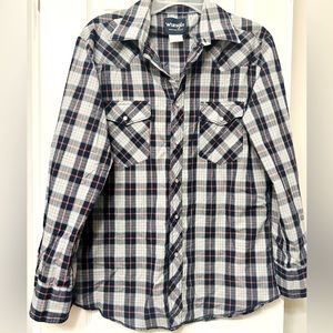Men’s Wrangler Western Shirt Long Sleeve plaid